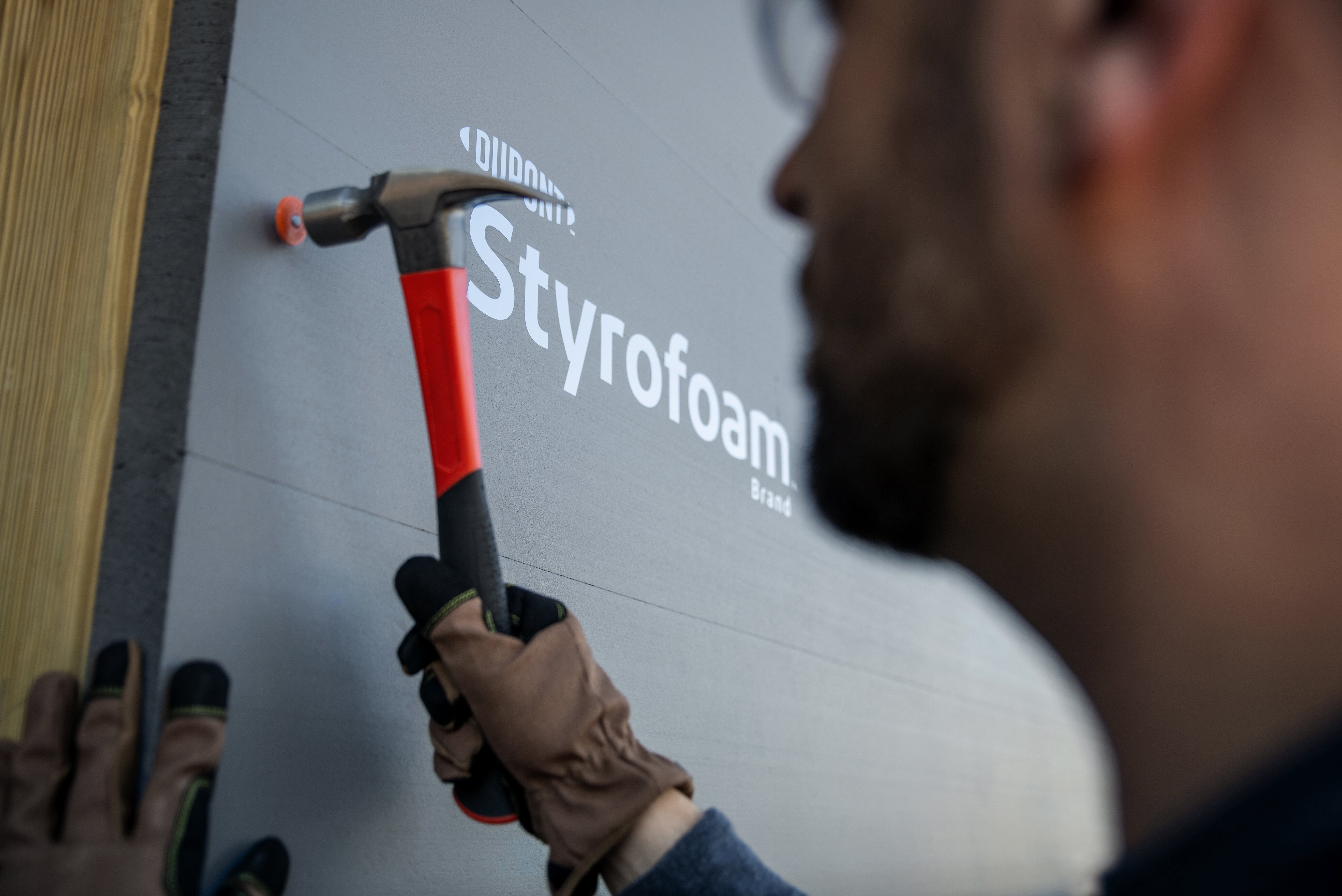 Grey is the new blue for DuPont’s Styrofoam™ Brand XPS Insulation. Image courtesy of DuPont.