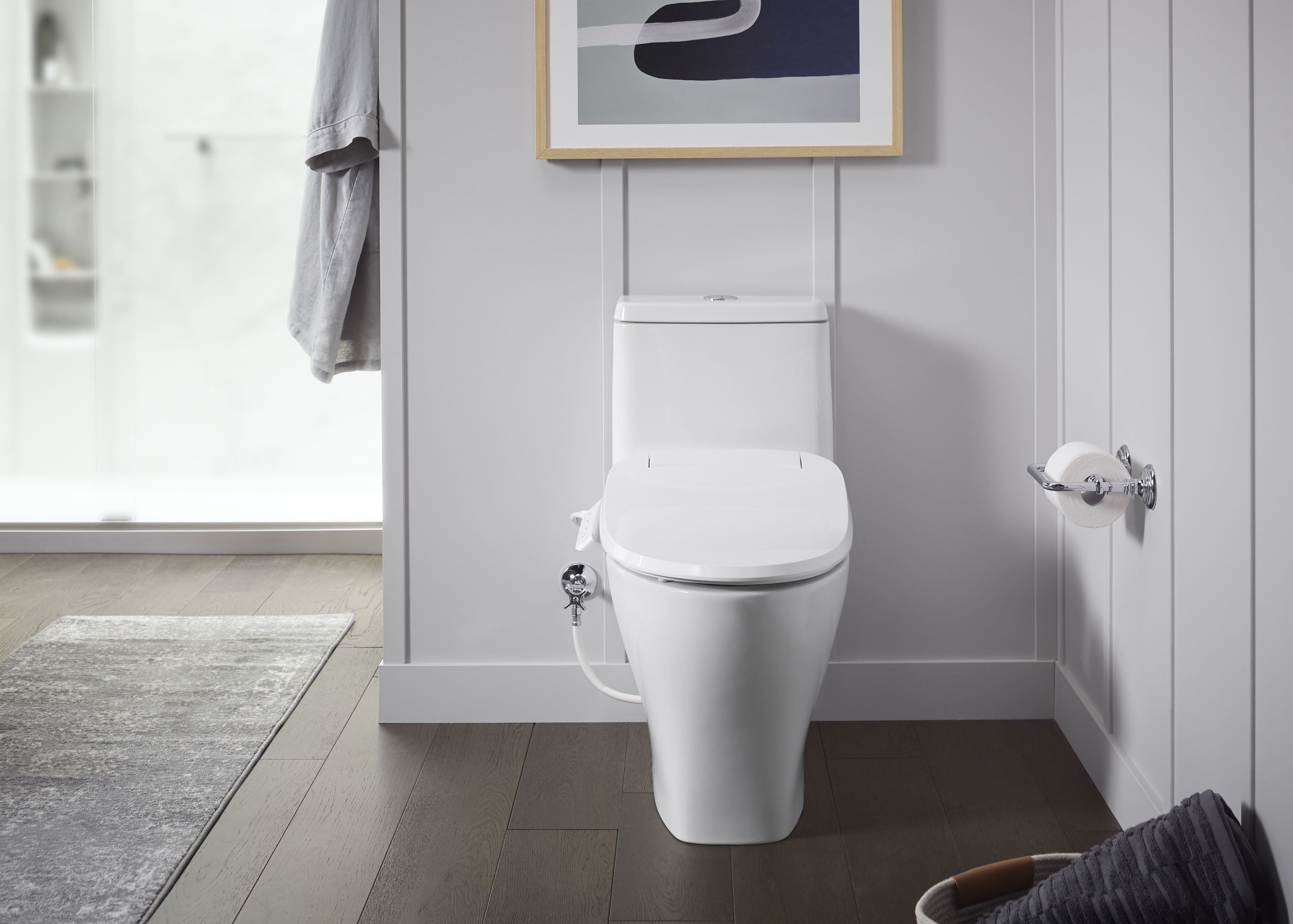 Bidet style toilets are a popular choice for new homes and with both WaterSense and ADA certification, ideal for occupant comfort and water conservation. Photo courtesy of Kohler.